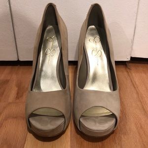 Jessica Simpson peep toe pumps